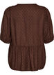 Bluse aus Viskose mit gepunkteter Struktur und V-Ausschnitt, Braun, Packshot image number 1