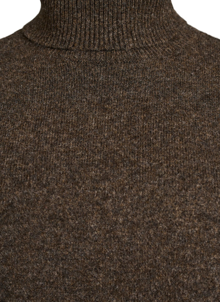 Strickweste mit Rollkragen, Braun, Packshot image number 2