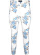 Super-schmale Amy Jeans mit Blumenprint, Weiß, Packshot image number 0