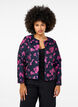 Jacquard-Jacke mit Blumenmuster, Black w. Red Rose, Model image number 0