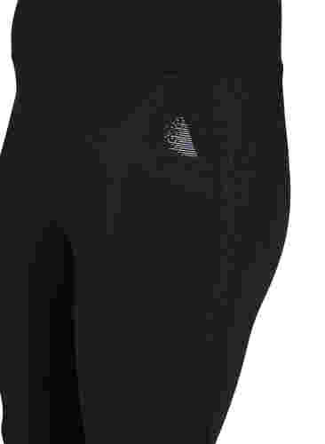 Cropped Trainings-Leggings mit Handytasche, Black, Packshot image number 2