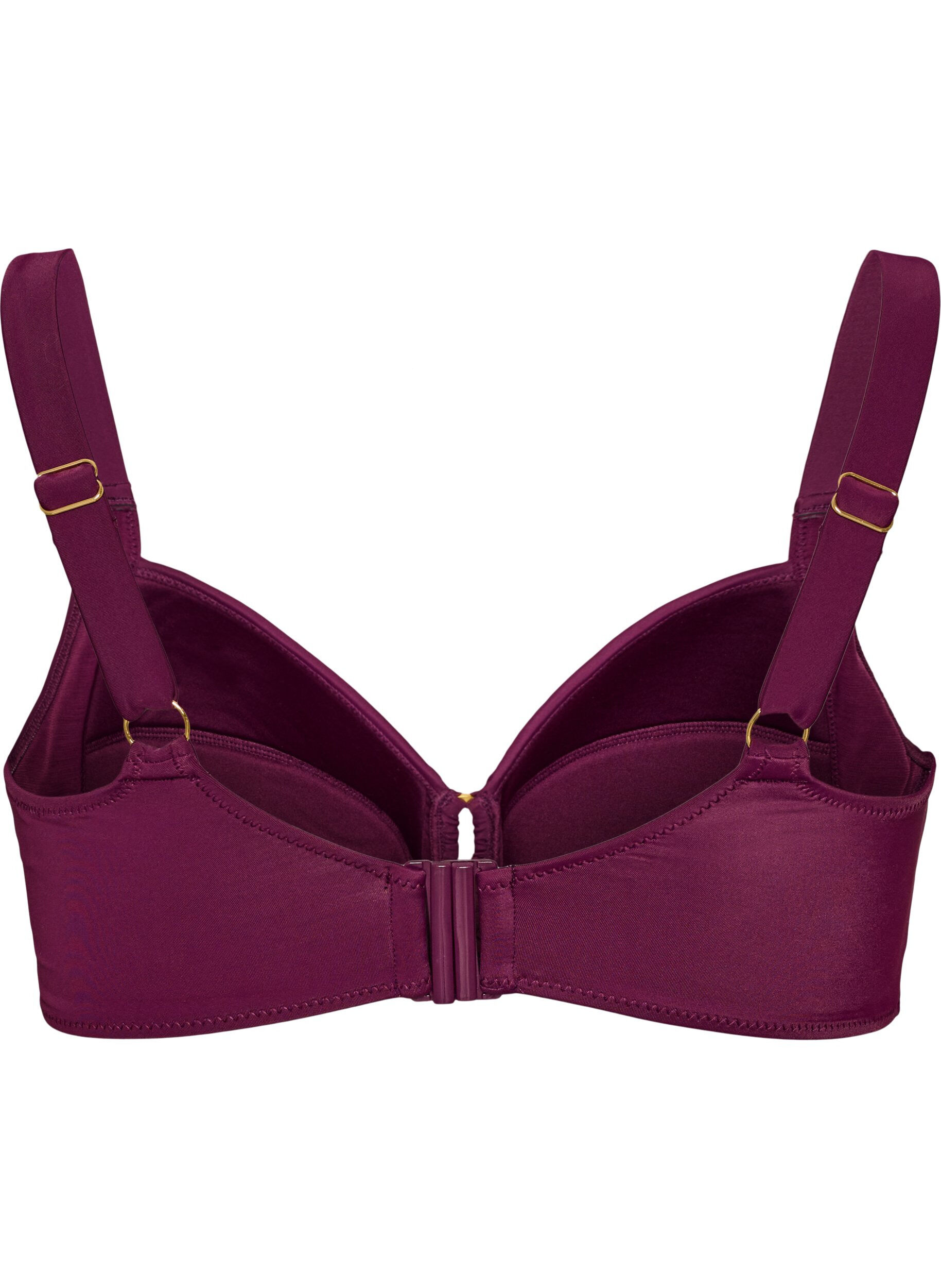 ZizziGepolstertes Bikini Top mit Ringdetail, Lila, Packshot image number 1