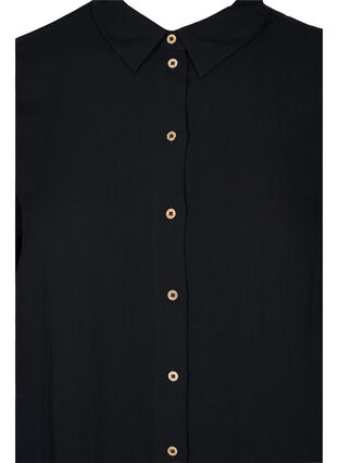 Langes Hemdkleid aus Viskose, Black, Packshot image number 2