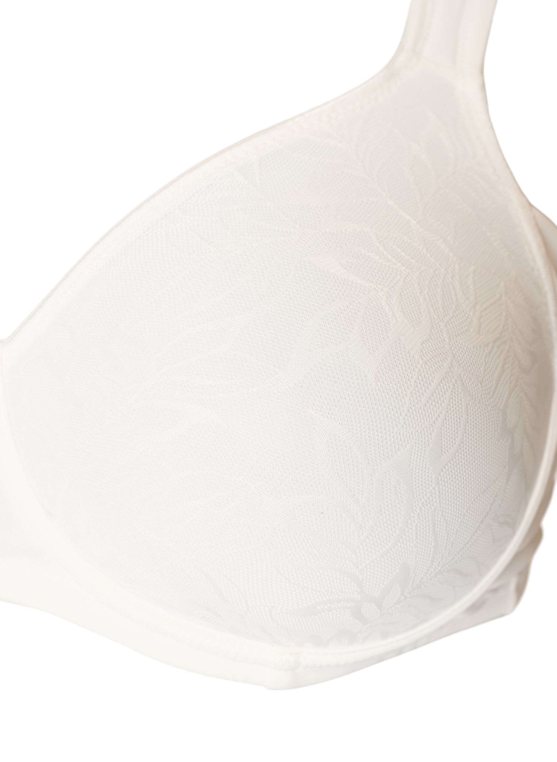 ZizziKomfort-BH mit Spitzen-Overlay und vorgeformten Cups, Wei&szlig;, Packshot image number 2