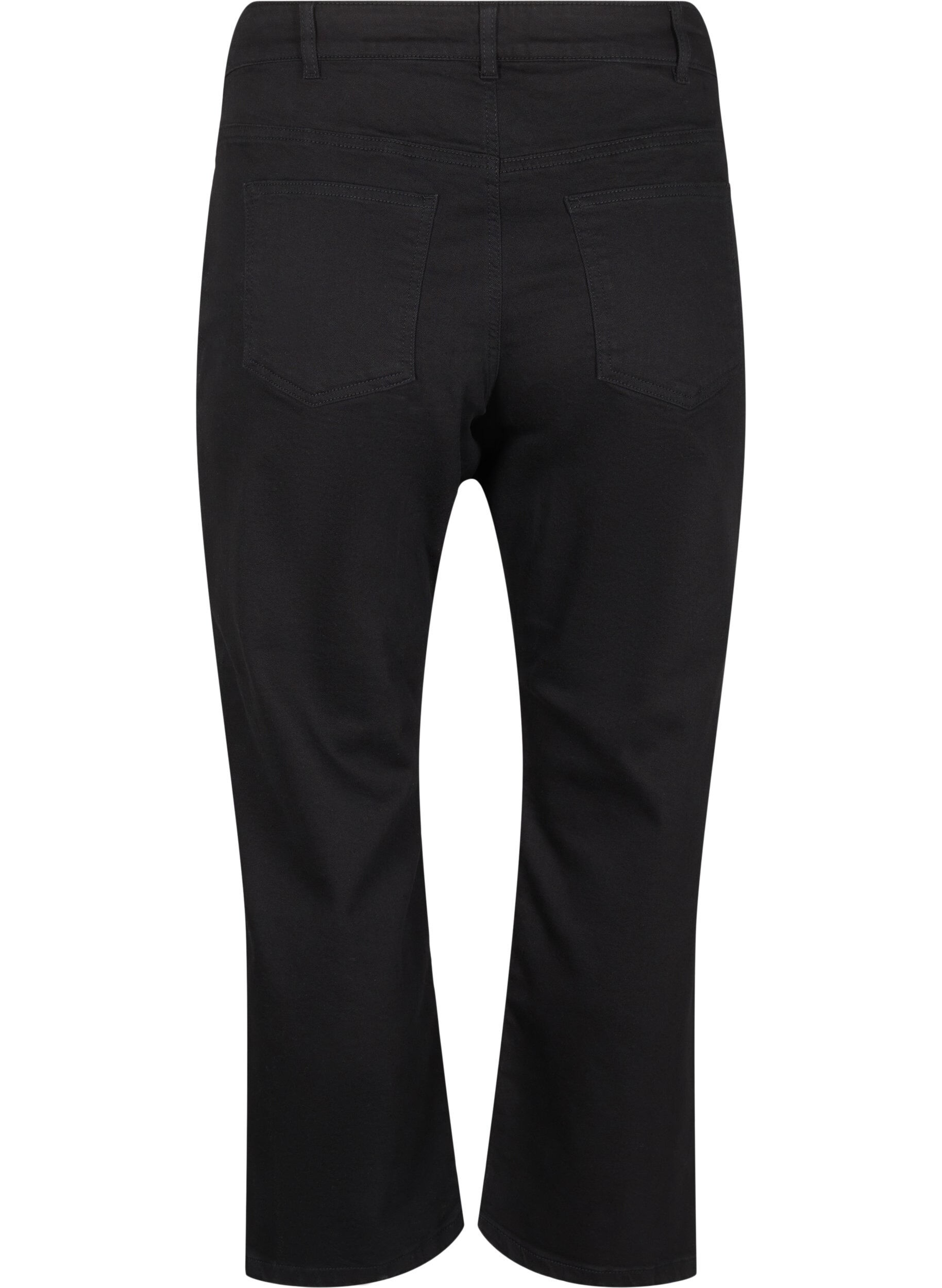 ZizziGek&uuml;rzte Vera Jeans mit geradem Bein, Schwarz, Packshot image number 1