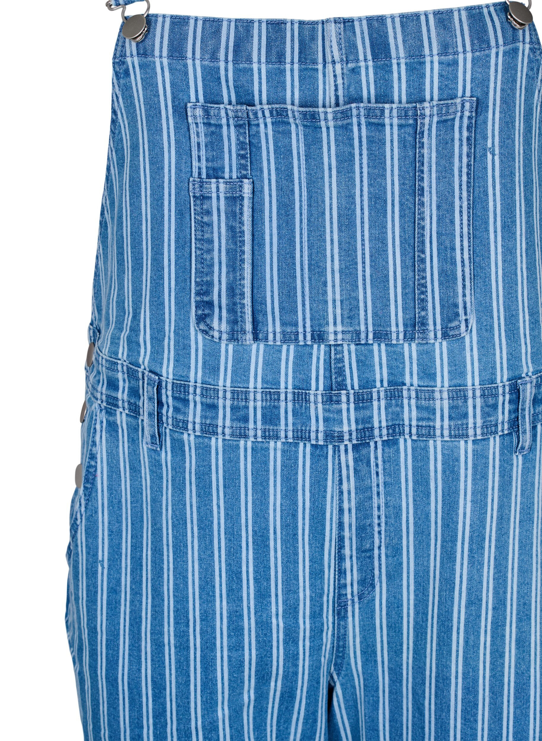 Zizzi Jeans-Latzhosen, Blau, Packshot image number 2