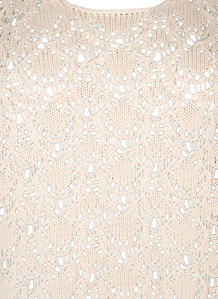 Strickbluse mit kurzen Fledermaus&auml;rmeln, Beige, Packshot image number 2