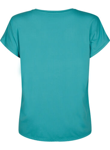 Kurzarm Trainingsshirt, Green-Blue Slate, Packshot image number 1