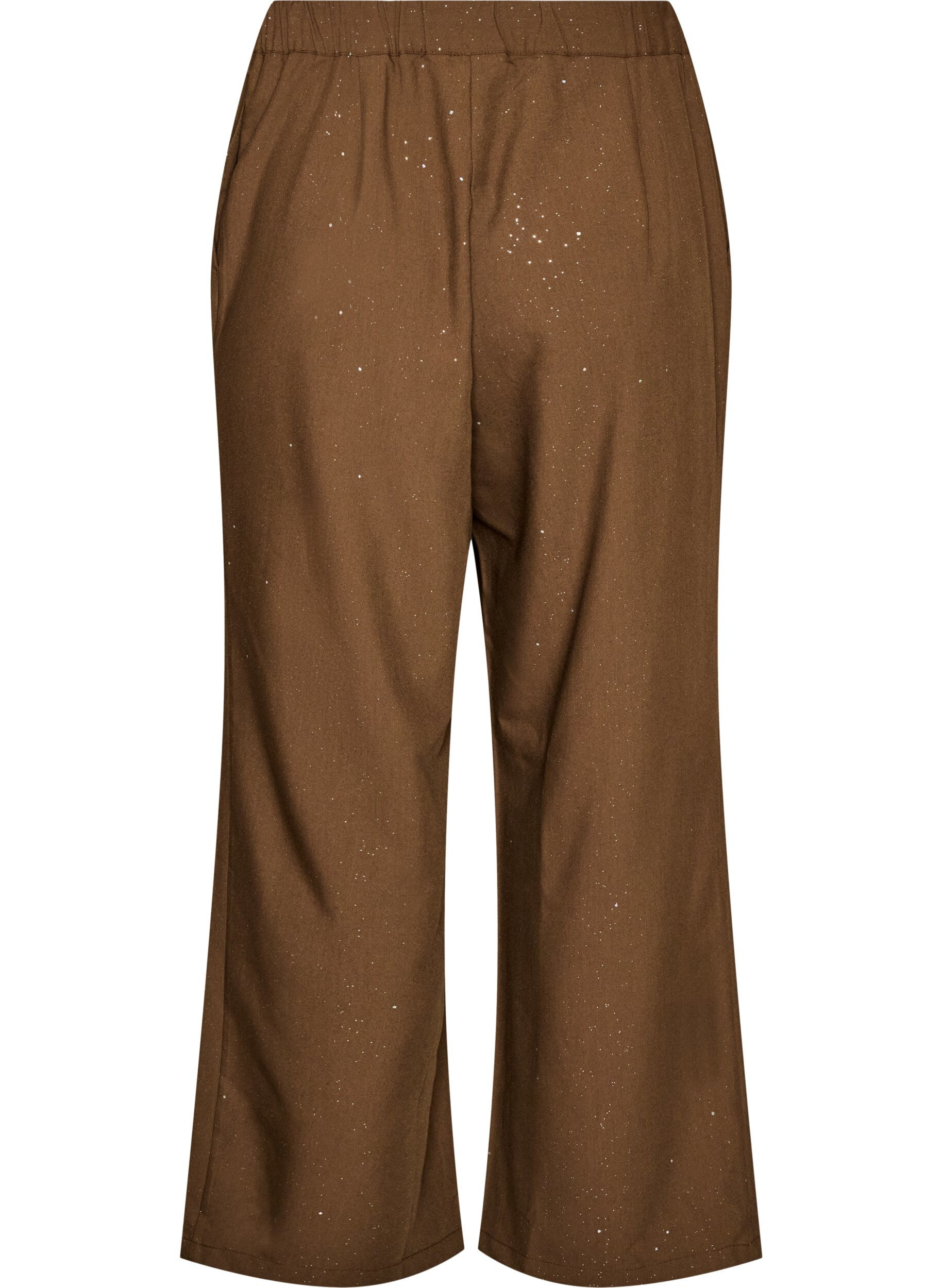 ZizziHose mit Glitzer und weitem Bein, Braun, Packshot image number 1