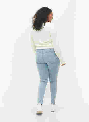 Hochtaillierte Super Slim Amy Jeans, Ex Lgt Blue, Model image number 1