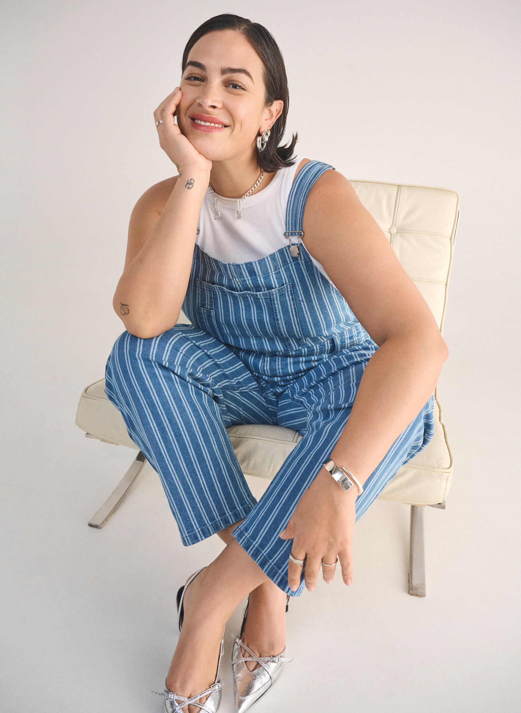 Zizzi Jeans-Latzhosen, Blau, Image image number 0