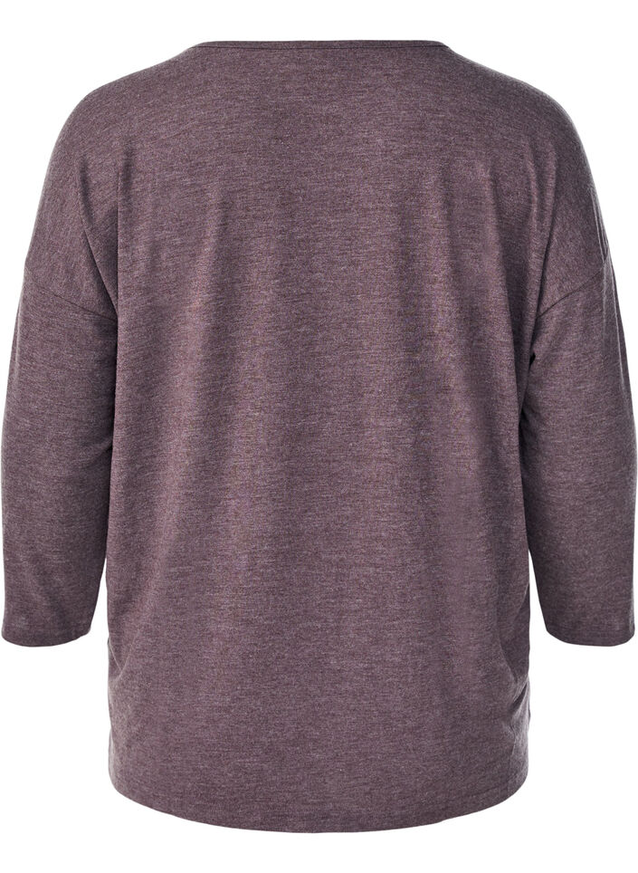 Bluse aus Jersey mit 3/4-&Auml;rmeln, Braun, Packshot image number 1