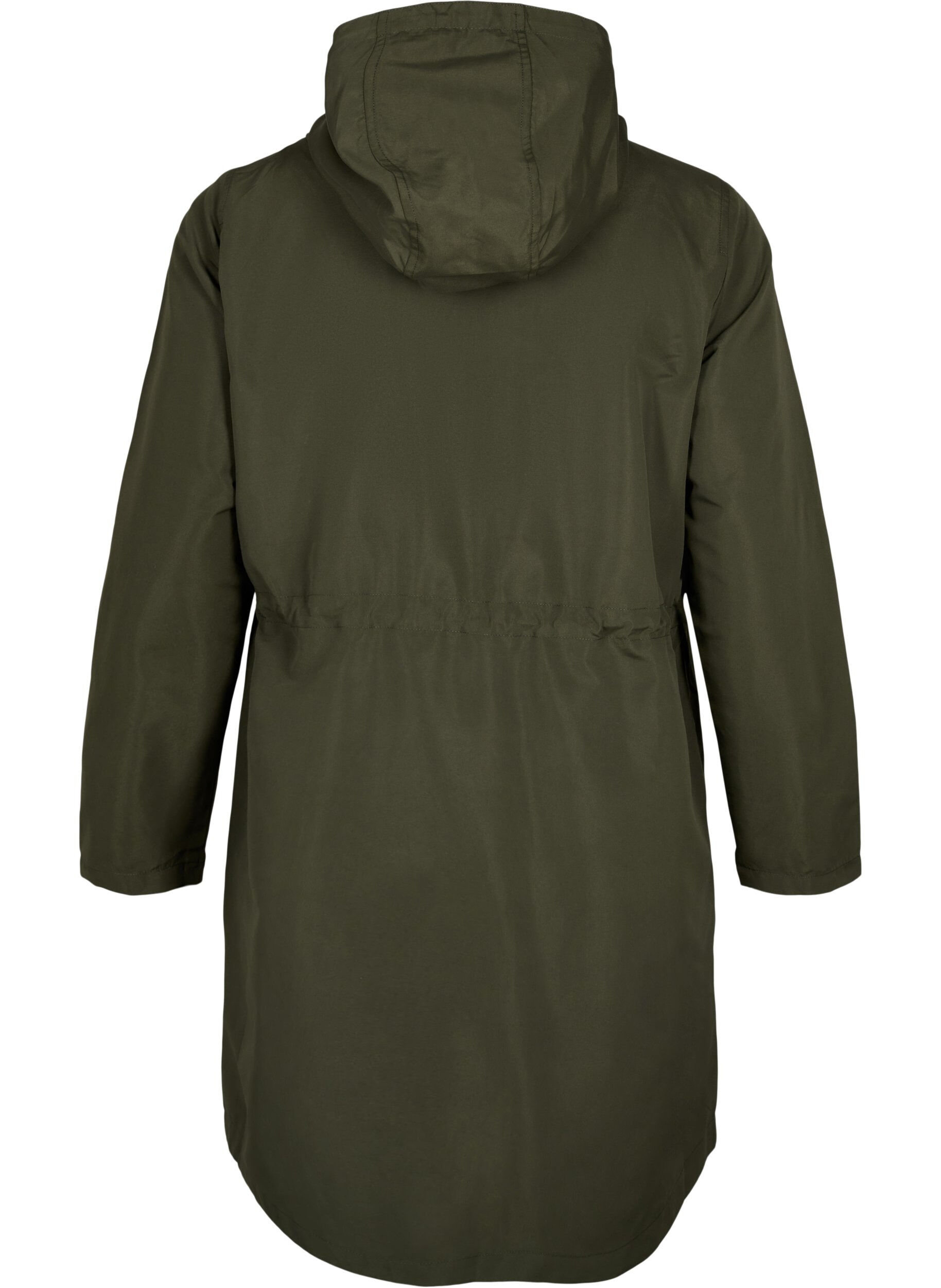 Zizzi FLASH - Wasserabweisender Parka mit Kapuze, Black Ink, Packshot image number 1