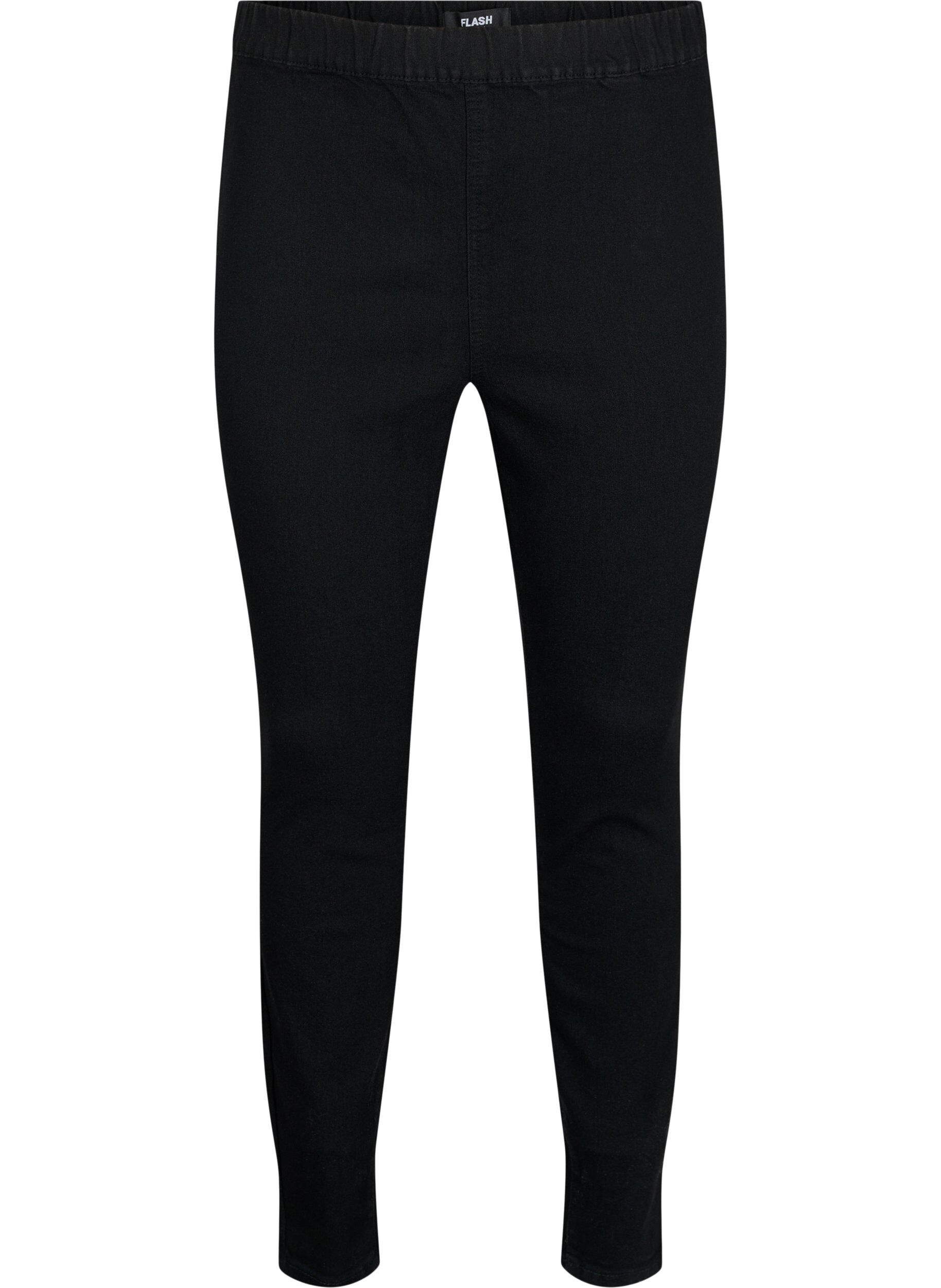 Zizzi FLASH - Eng anliegende Jeggings mit hoher Taille, Black, Packshot image number 0