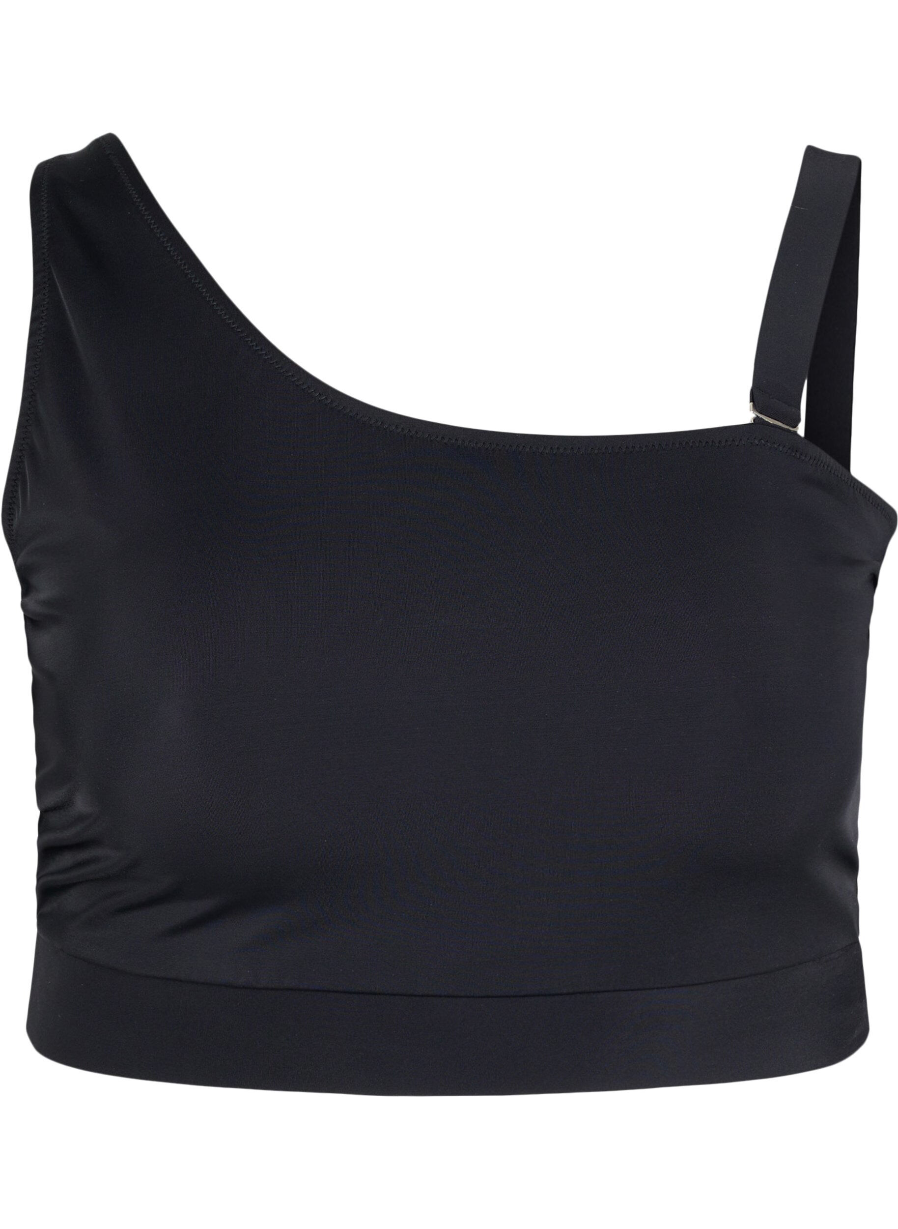 Zizzi One-Shoulder Bikinitop, Black, Packshot image number 0