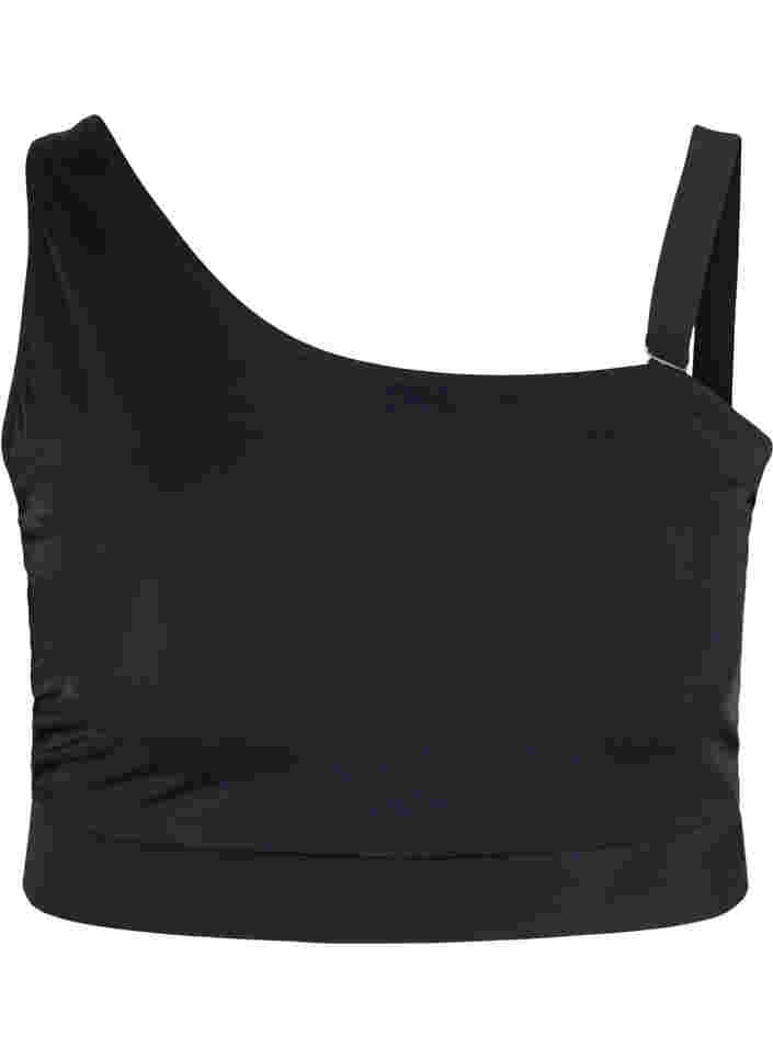 One-Shoulder Bikinitop, Black, Packshot image number 0