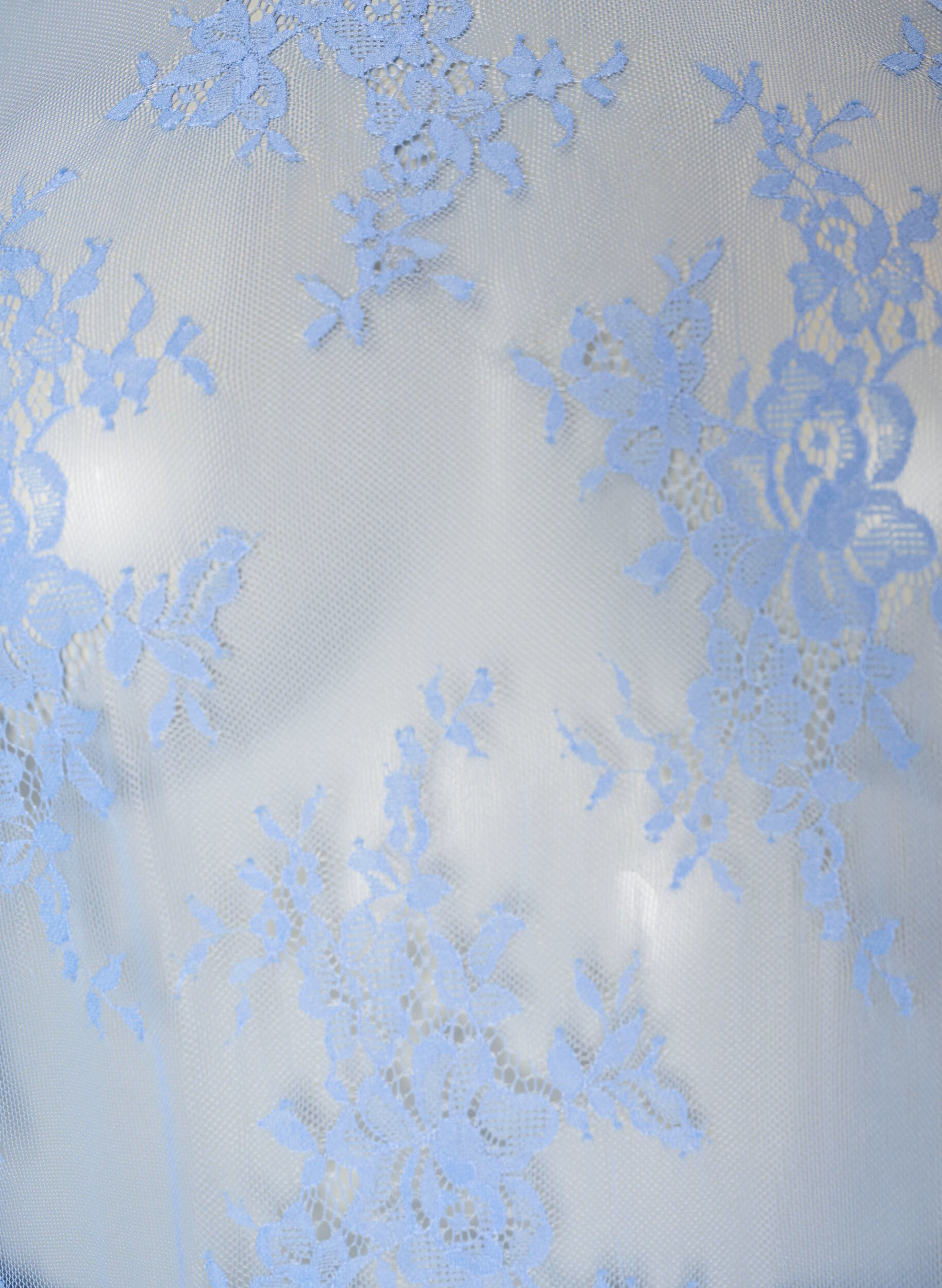 ZizziMidikleid aus transparenter Spitze mit kurzen &Auml;rmeln, lila, Packshot image number 2