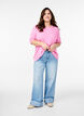 Bluse aus Strick mit kurzen &Auml;rmeln, Pink, Model image number 1