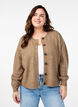 Rippenstrick Strickjacke mit Kn&ouml;pfen, Braun, Model image number 0