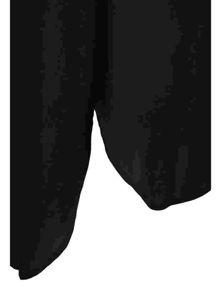 Kurzarmtunika aus Viskose, Black, Packshot image number 3