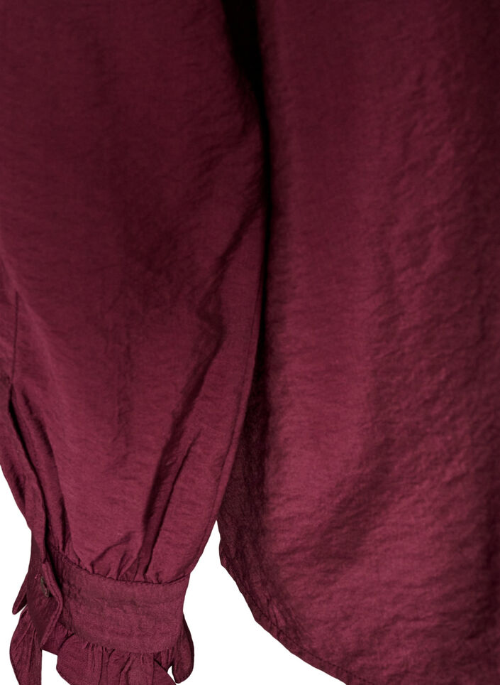 Hemdbluse mit aufgestickten Blumenapplikationen, Rot, Packshot image number 3