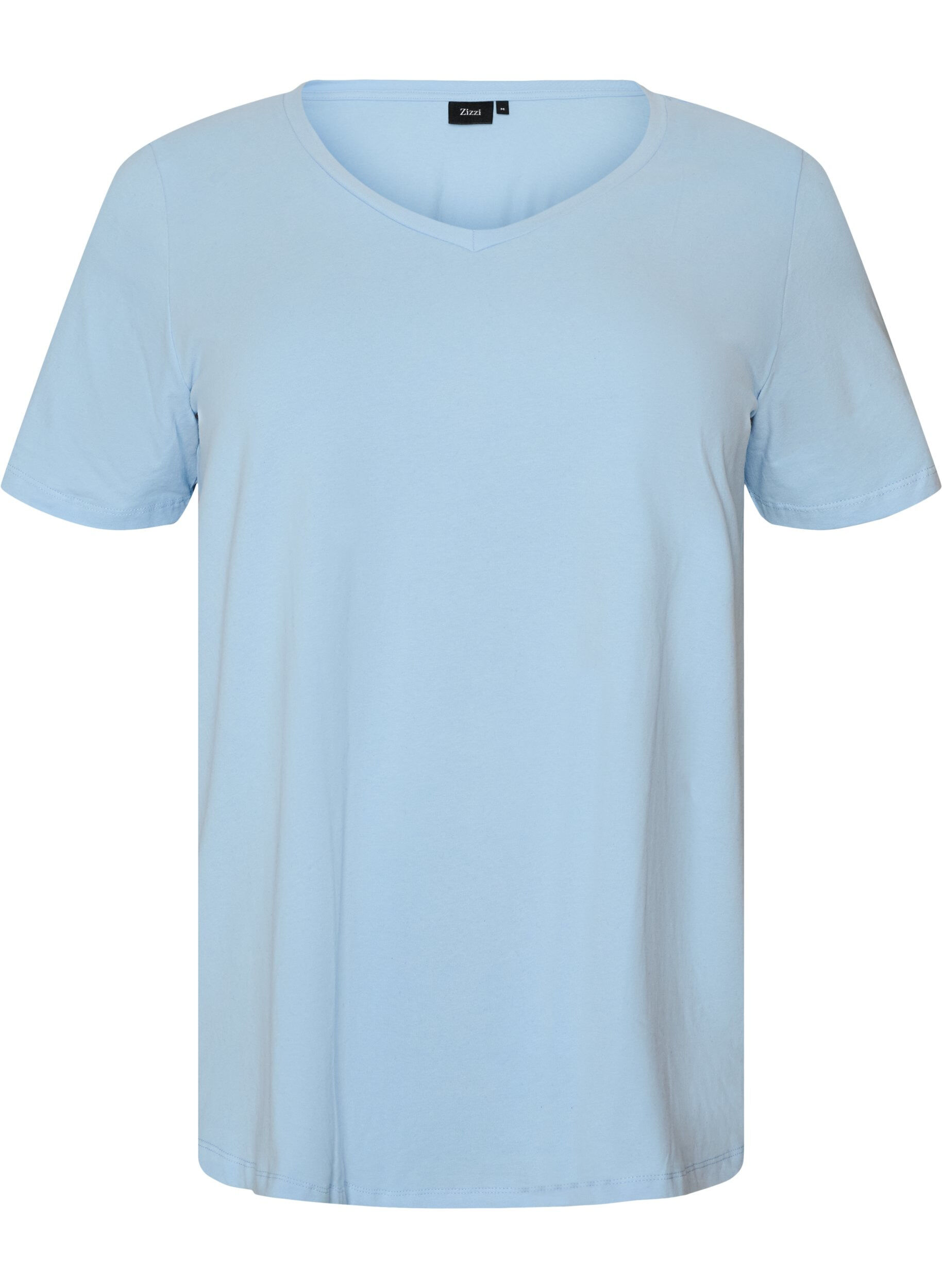 Einfarbiges basic T-Shirt aus Baumwolle
