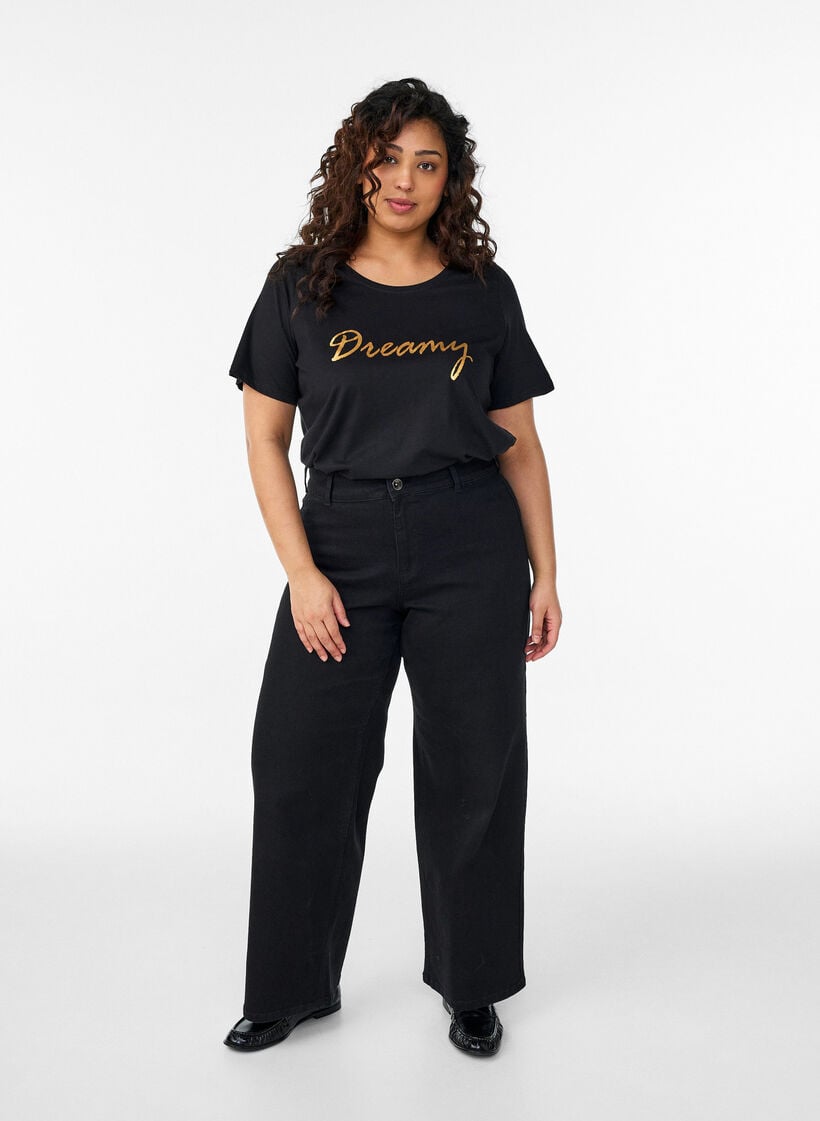 FLASH - T-Shirt mit Print, Schwarz, Model image number 1