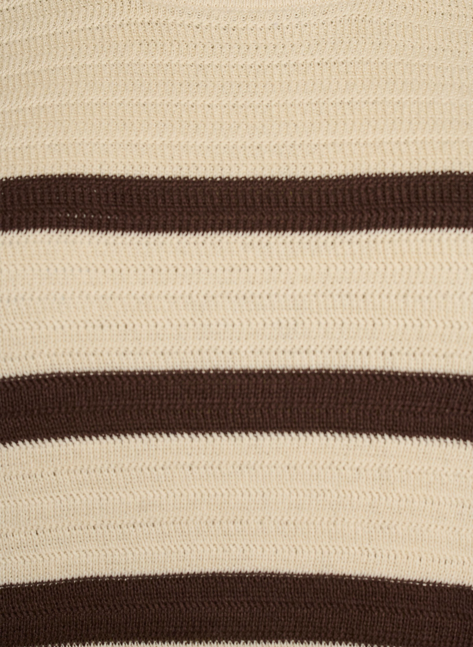 Zizzi Strickbluse mit Streifen und kurzen &Auml;rmeln, Vanille, Packshot image number 2