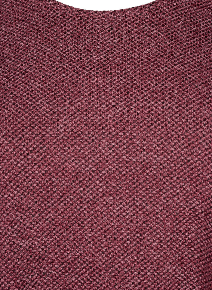 Melange Bluse mit rund um den Neck und langen Ärmel, Dry Rose, Packshot image number 2