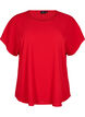 Bluse mit kurzen &Auml;rmeln und einem Rundhalsausschnitt, Rot, Packshot image number 0