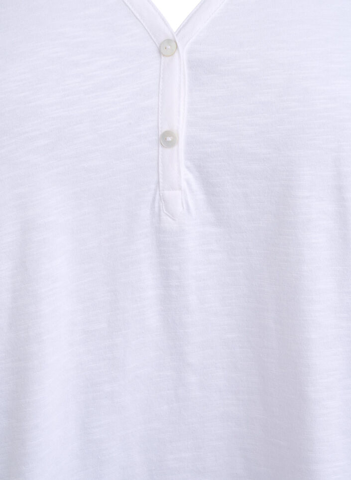 T-Shirt mit Knopfleiste, Wei&szlig;, Packshot image number 2