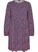 Kleid mit gesmoktem Oberteil und kleingebl&uuml;mtem Muster, Blau, Packshot image number 0