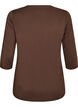 Trainingsshirt mit 3/4-&Auml;rmeln, Braun, Packshot image number 1