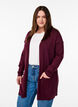 Lange Strickjacke aus Viskose-Mischung, Rot, Model image number 0