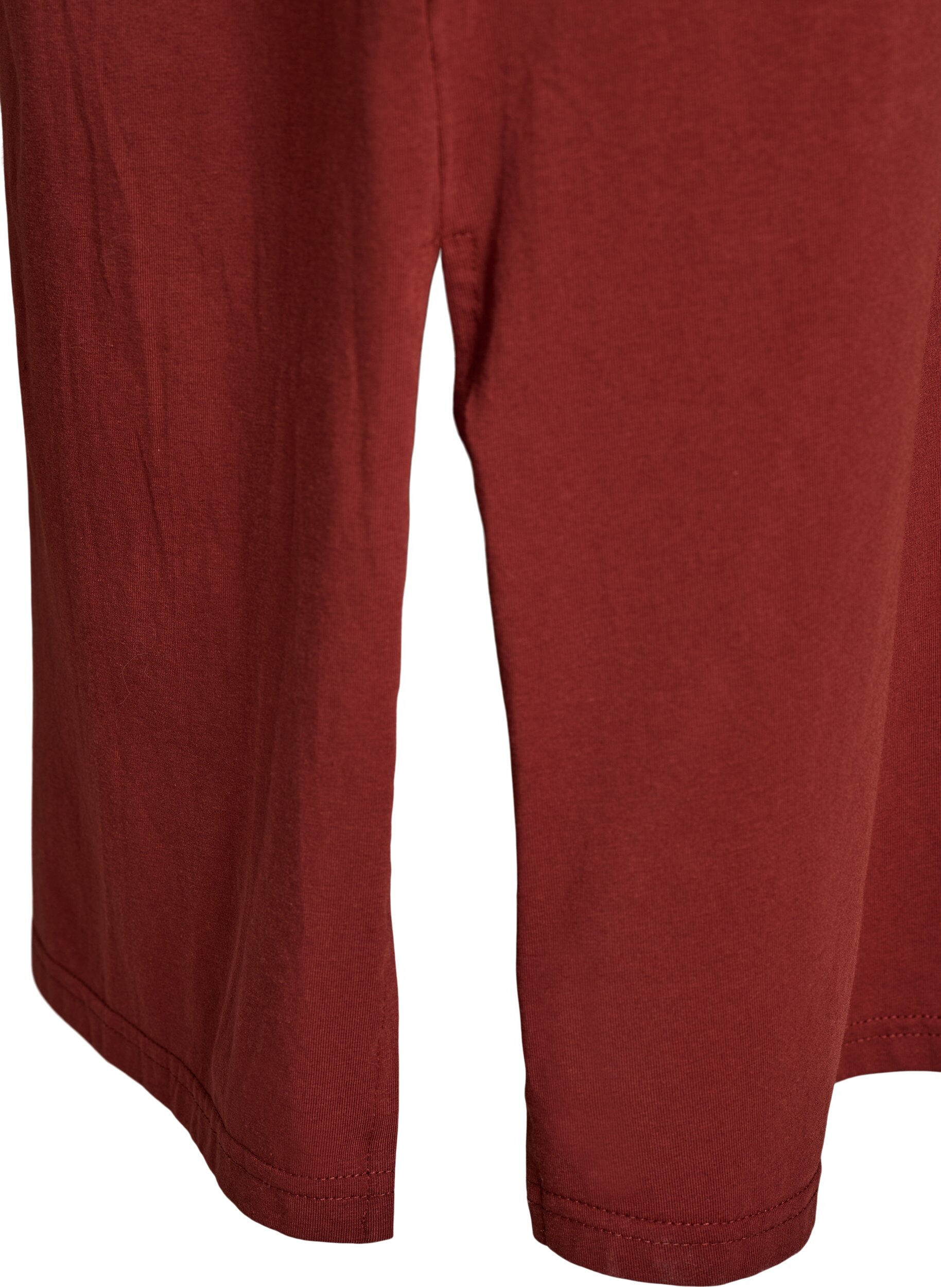 Zizzi Midi-T-Shirtkleid mit V-Ausschnitt, Rot, Packshot image number 4