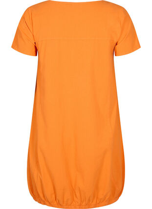 Kurzarm Kleid aus Baumwolle, Orange Tiger, Packshot image number 1