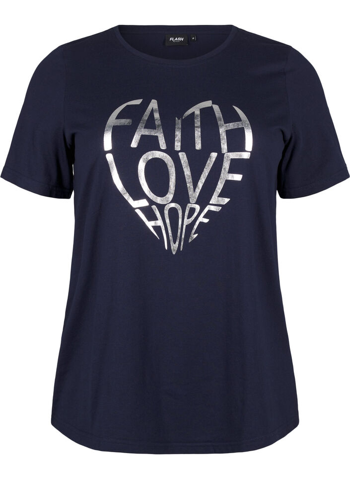 FLASH - T-Shirt mit Motiv, Navy B. Silver Faith, Packshot image number 0