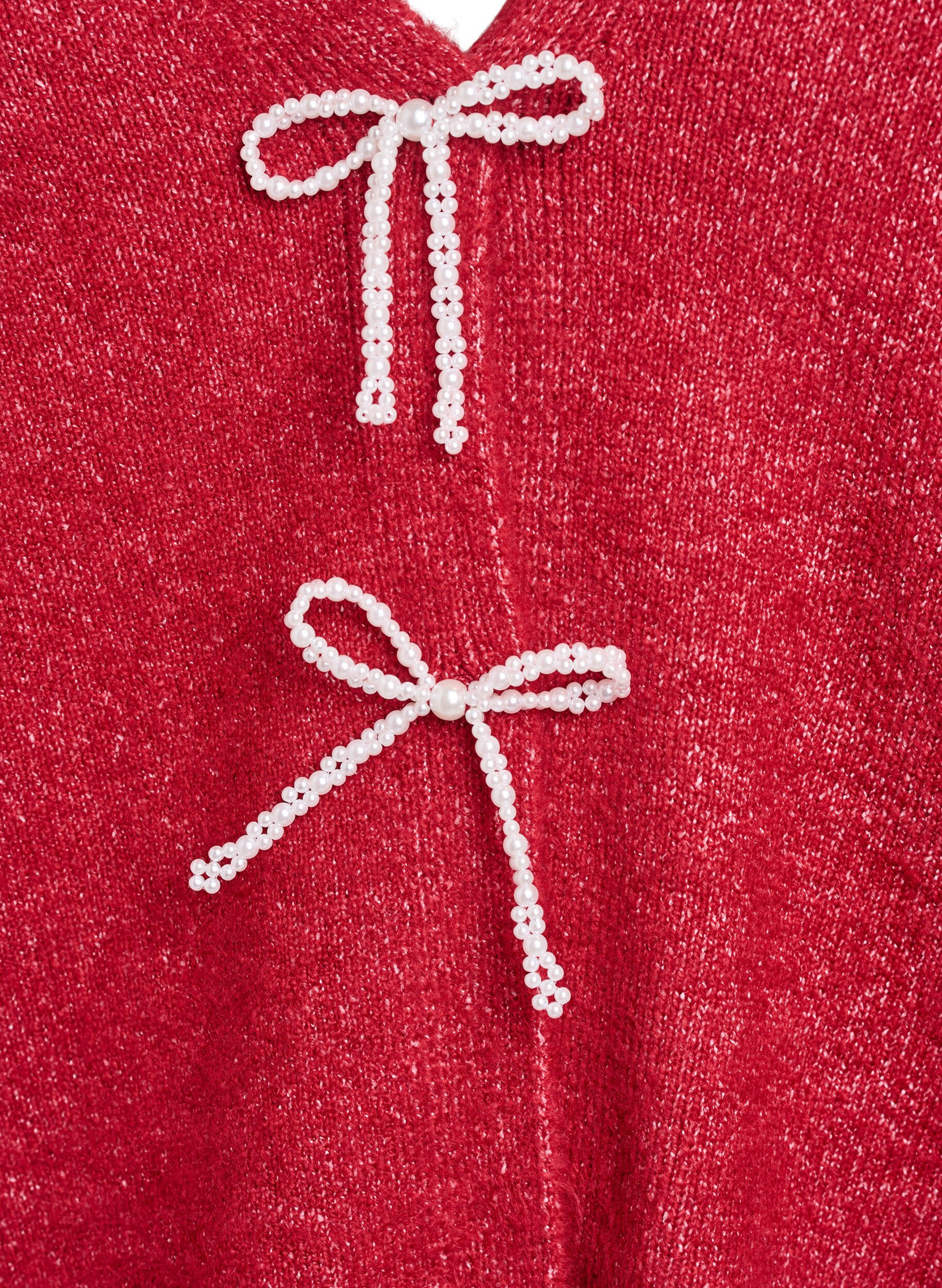 Zizzi Strickjacke mit Perlmuttkn&ouml;pfen, Rot, Packshot image number 2