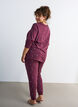 Bedruckte Pyjamahose, Dunkles Bordeaux, Model image number 1