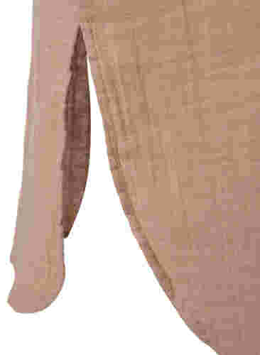 Ärmelloses Midikleid aus Baumwolle, Natural, Packshot image number 3