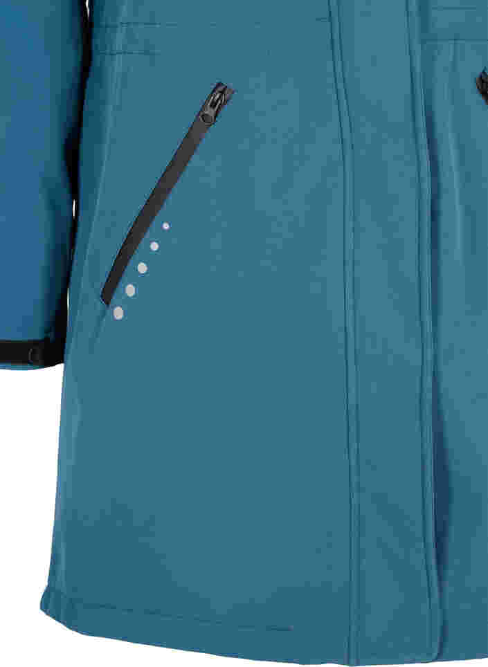 Lange Softshell Jacke mit Kapuze, Stargazer Solid, Packshot image number 3