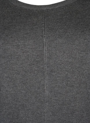 Strick-Tunika aus Viskosemischung, Dark Grey Melange, Packshot image number 2