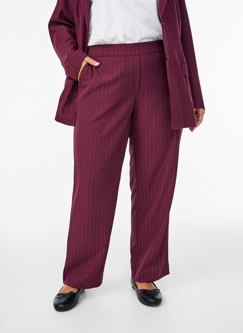 Lockere Hose mit Taschen, Rot, Model image number 2