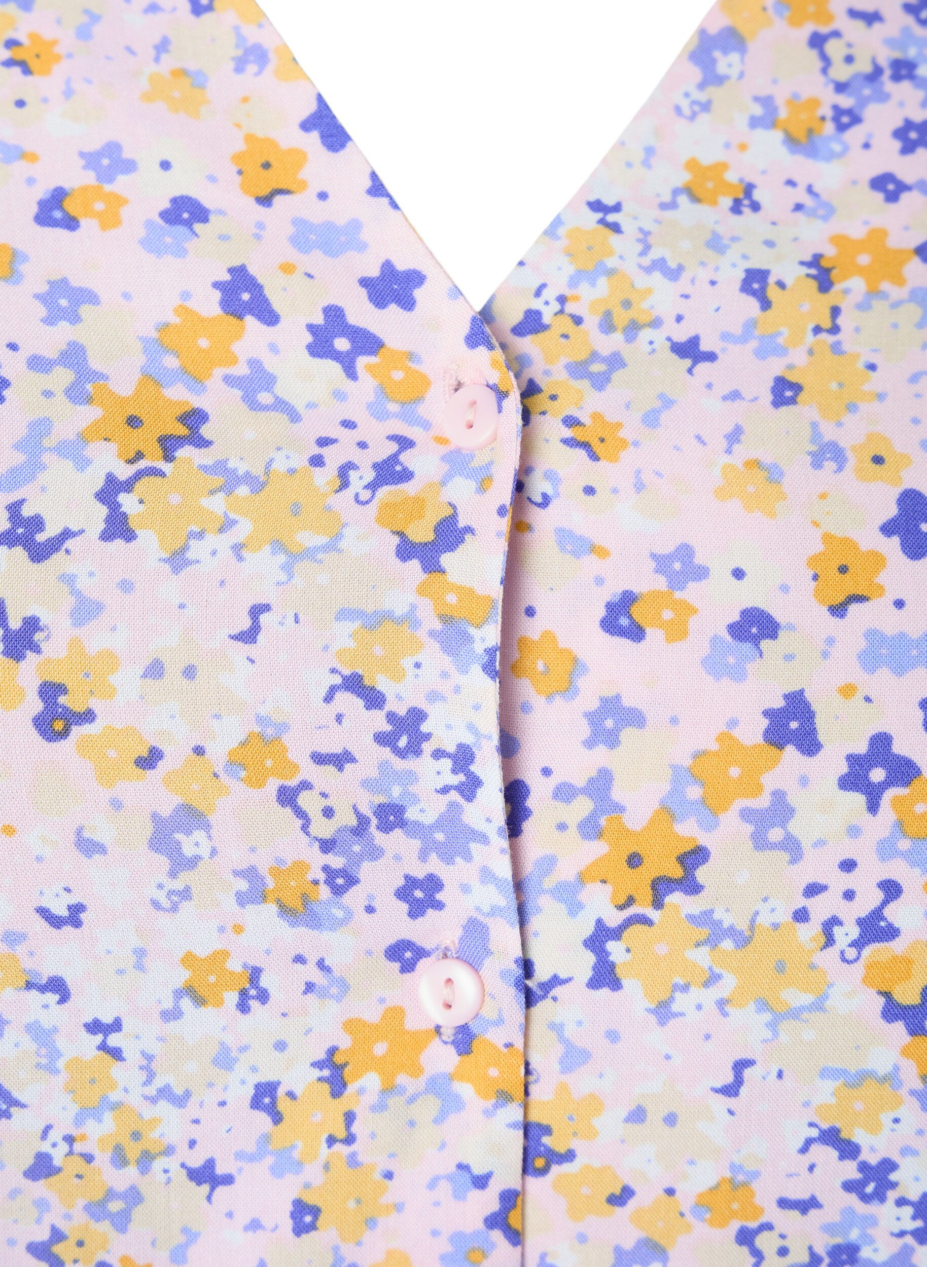 Zizzi Bedrucktes Pyjama-Oberteil aus Viskose, Rot, Packshot image number 2