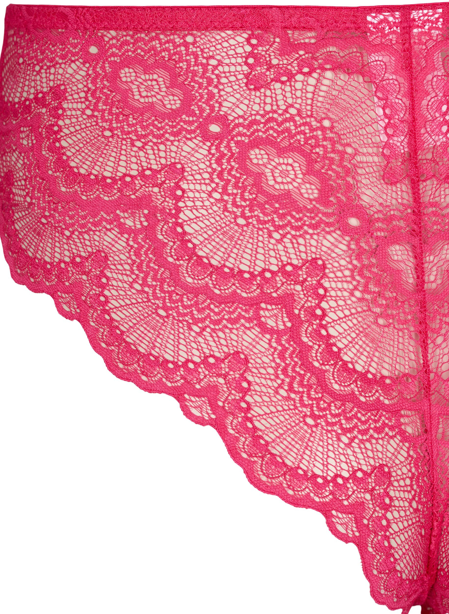 Zizzi Brazilian Lace Slip mit normaler Bundh&ouml;he, Pink, Packshot image number 3