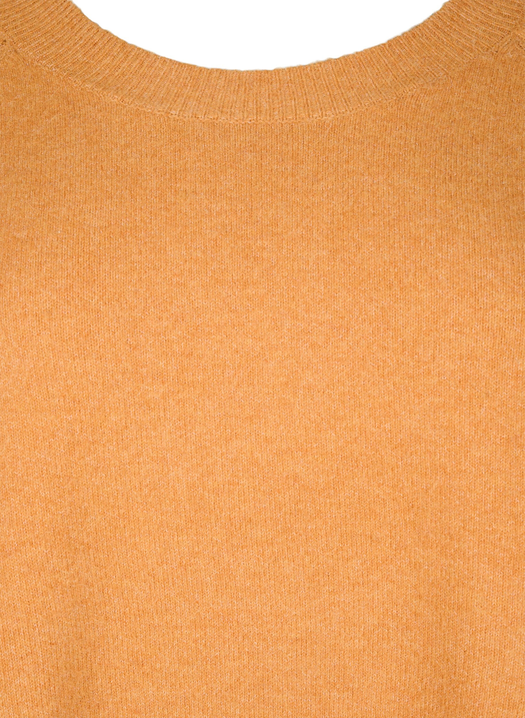 Zizzi Strickbluse mit Perlendetails, Yam White Mel., Packshot image number 2