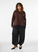 Bluse aus Jersey mit Spitzen, Braun, Model image number 1