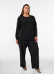 Cardigan mit breitem Spitzensaum, Schwarz, Model image number 1