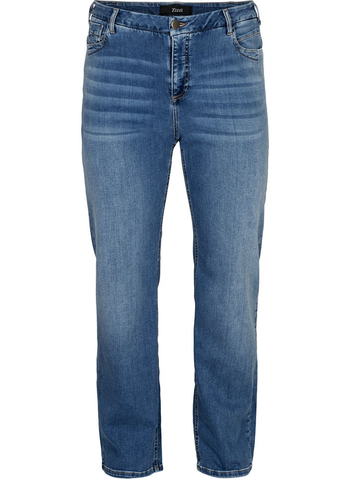 Hochtaillierte Regular Fit Gemma Jeans, Light blue denim, Packshot image number 0