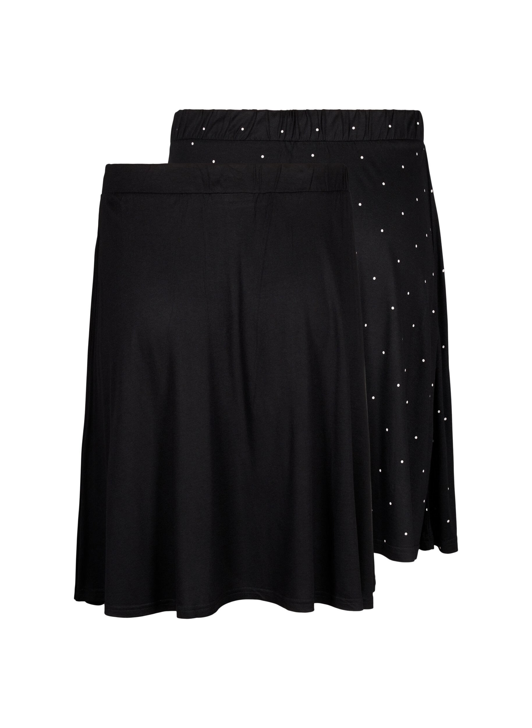 Zizzi2-pack Rock aus Viskose, Schwarz, Packshot image number 1